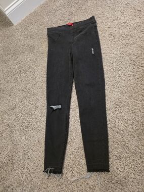 Spanx - High Rise Distressed Stretch Jeans - Small